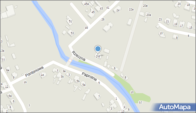 Kalisz, Rzeczna, 2-4, mapa Kalisza