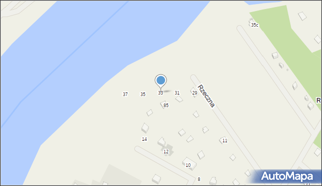 Kamieńczyk, Rzeczna, 33, mapa Kamieńczyk