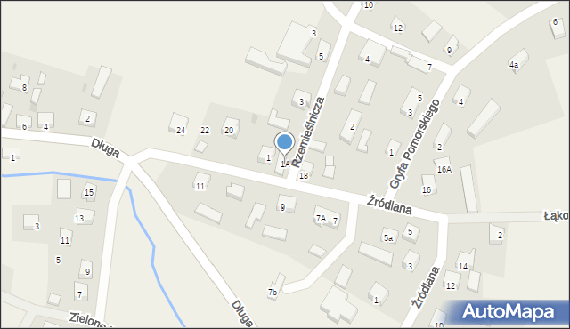 Kamienica Szlachecka, Rzemieślnicza, 1A, mapa Kamienica Szlachecka