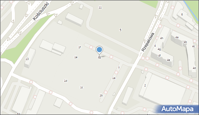 Katowice, Rzepakowa, 1g, mapa Katowic