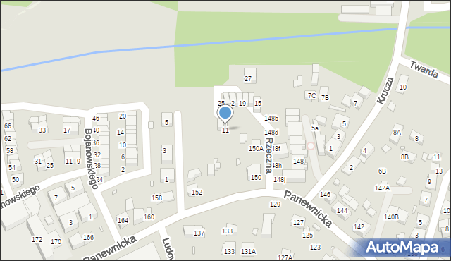 Katowice, Rzeczna, 11, mapa Katowic