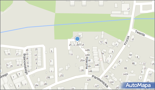 Katowice, Rzeczna, 19, mapa Katowic