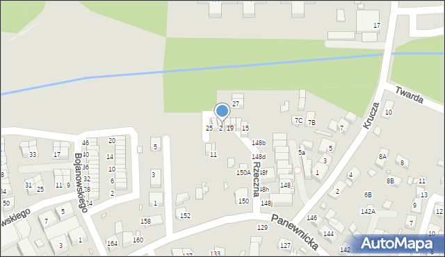 Katowice, Rzeczna, 21, mapa Katowic