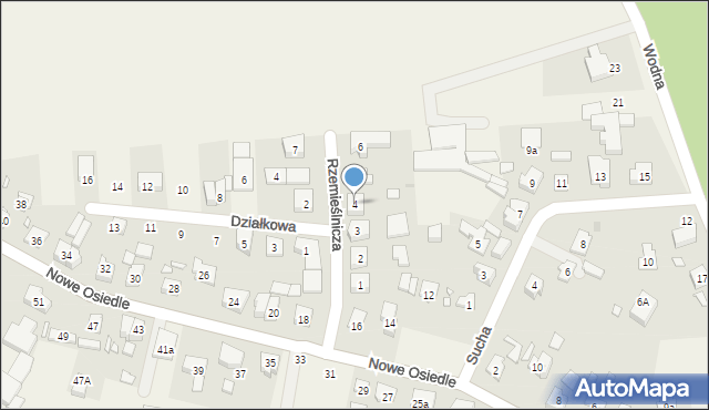 Kicin, Rzemieślnicza, 4, mapa Kicin