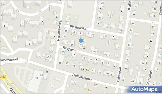 Kielce, Rzepichy, 14, mapa Kielc