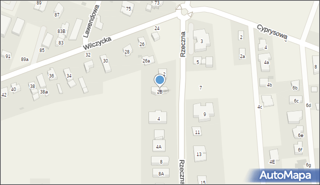 Kiełczów, Rzeczna, 2B, mapa Kiełczów