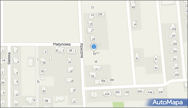 Kiełczów, Rzeczna, 33, mapa Kiełczów