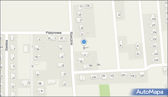 Kiełczów, Rzeczna, 35, mapa Kiełczów