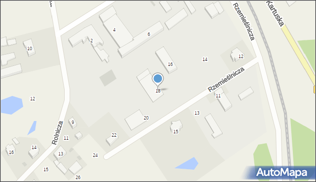 Kiełpino, Rzemieślnicza, 18, mapa Kiełpino
