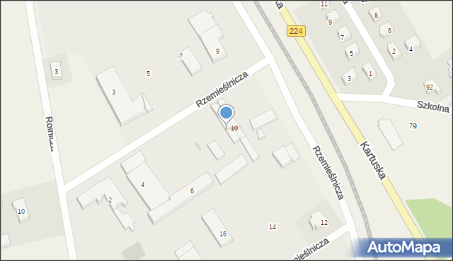 Kiełpino, Rzemieślnicza, 8, mapa Kiełpino