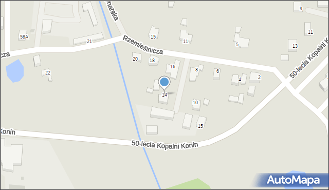 Kleczew, Rzemieślnicza, 14, mapa Kleczew