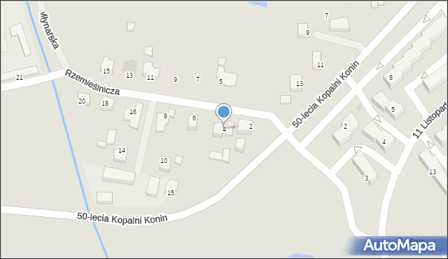 Kleczew, Rzemieślnicza, 4, mapa Kleczew