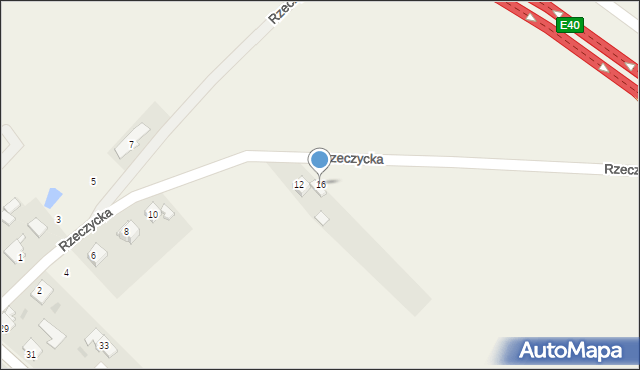 Kleszczów, Rzeczycka, 16, mapa Kleszczów