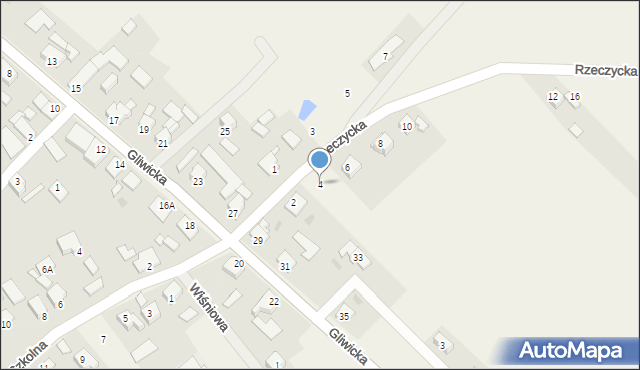 Kleszczów, Rzeczycka, 4, mapa Kleszczów