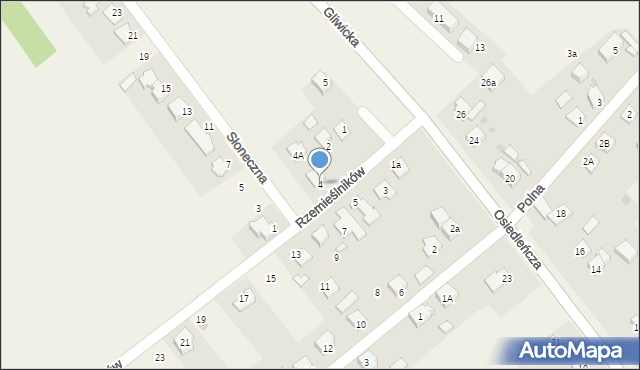 Kleszczów, Rzemieślników, 4, mapa Kleszczów