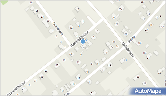 Kleszczów, Rzemieślników, 7, mapa Kleszczów