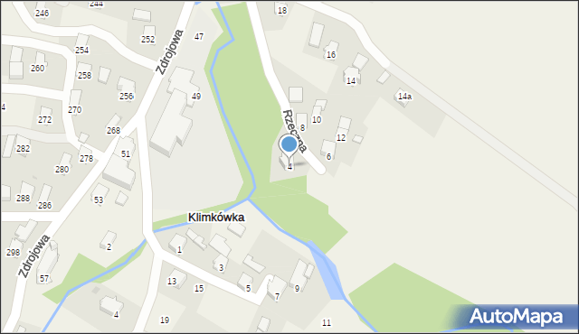 Klimkówka, Rzeczna, 4, mapa Klimkówka