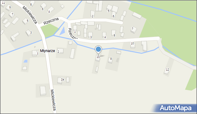 Kłyżów, Rzeczna, 11, mapa Kłyżów