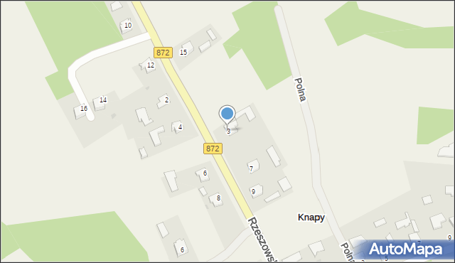 Knapy, Rzeszowska, 3, mapa Knapy