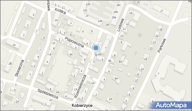 Kobierzyce, Rzemieślnicza, 6, mapa Kobierzyce