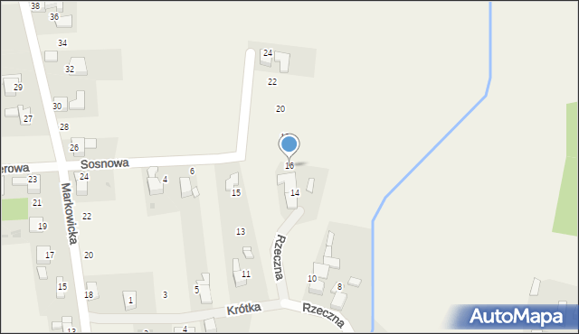 Kobyla, Rzeczna, 16, mapa Kobyla