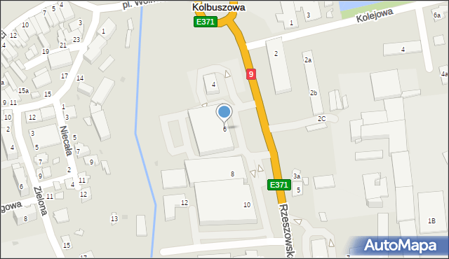 Kolbuszowa, Rzeszowska, 6, mapa Kolbuszowa