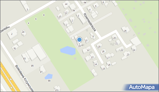 Kołobrzeg, Rzemieślnicza, 11, mapa Kołobrzegu