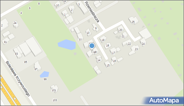 Kołobrzeg, Rzemieślnicza, 13a, mapa Kołobrzegu