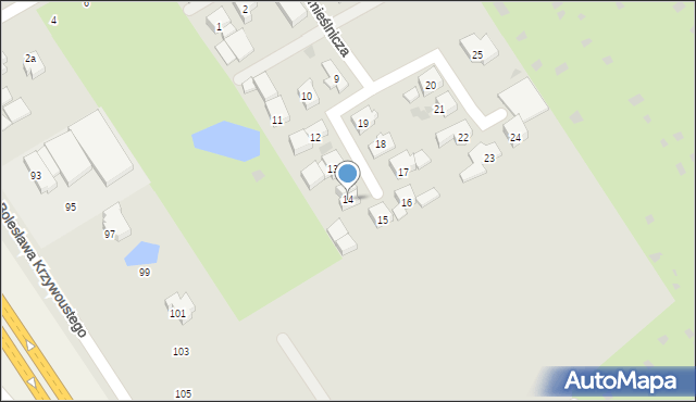 Kołobrzeg, Rzemieślnicza, 14, mapa Kołobrzegu