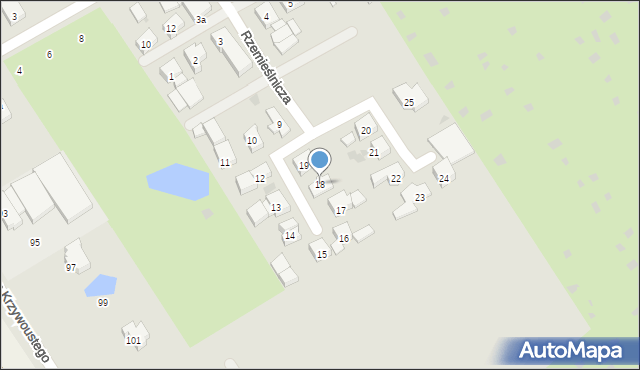 Kołobrzeg, Rzemieślnicza, 18, mapa Kołobrzegu