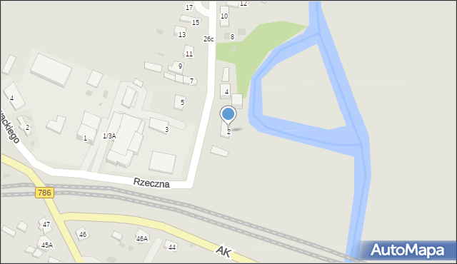 Koniecpol, Rzeczna, 2, mapa Koniecpol