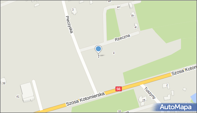 Koronowo, Rzeczna, 2, mapa Koronowo