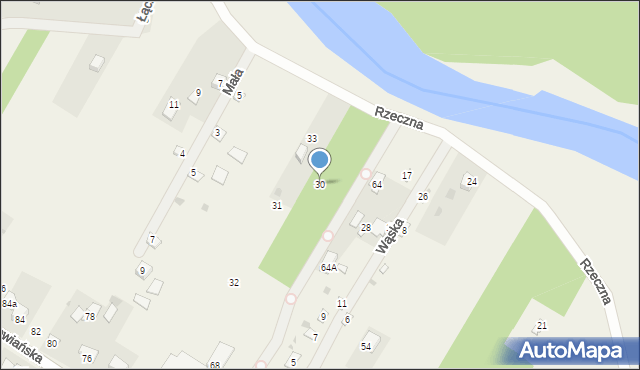Kosewko, Rzeczna, 30, mapa Kosewko