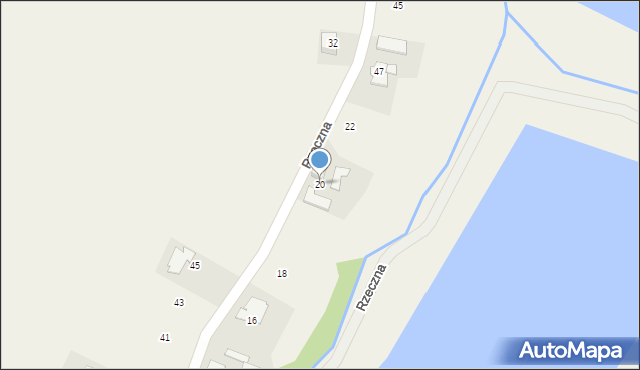 Kostkowice, Rzeczna, 20, mapa Kostkowice