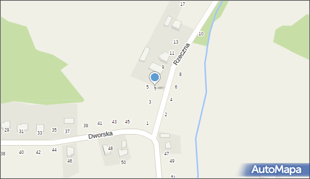 Kostkowice, Rzeczna, 7, mapa Kostkowice