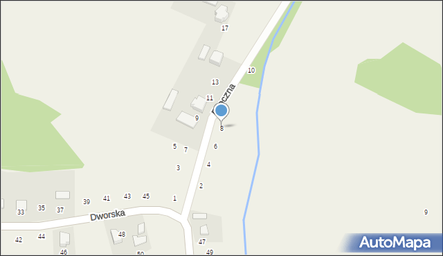 Kostkowice, Rzeczna, 8, mapa Kostkowice