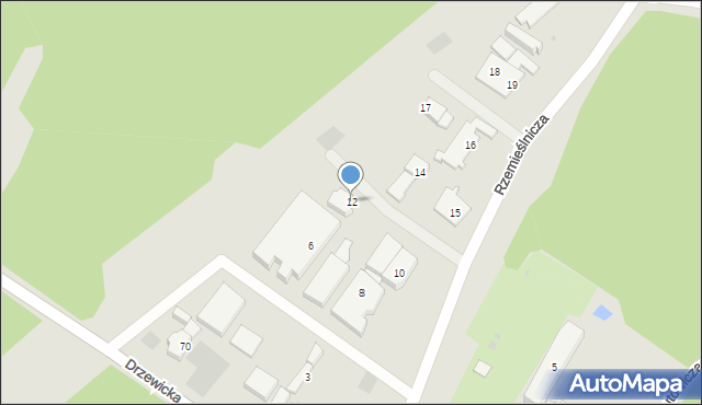 Kostrzyn nad Odrą, Rzemieślnicza, 12, mapa Kostrzyn nad Odrą
