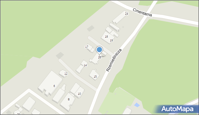 Kostrzyn nad Odrą, Rzemieślnicza, 16, mapa Kostrzyn nad Odrą