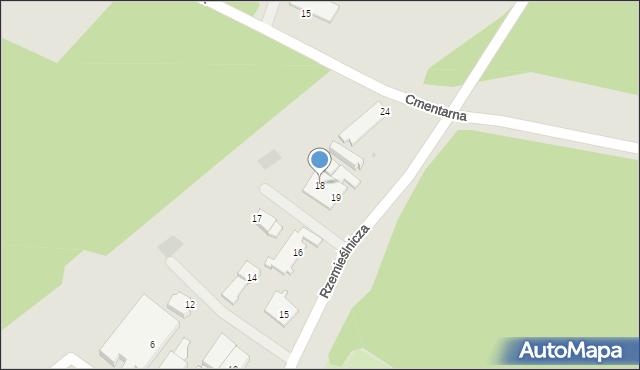 Kostrzyn nad Odrą, Rzemieślnicza, 18, mapa Kostrzyn nad Odrą