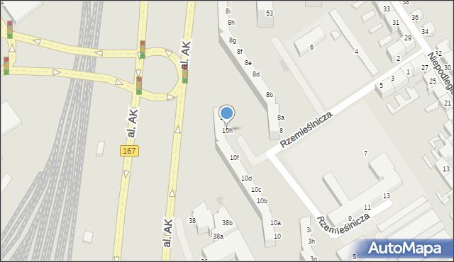 Koszalin, Rzemieślnicza, 10h, mapa Koszalina