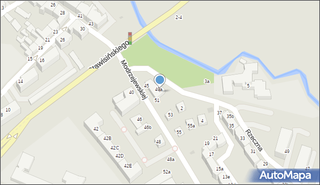 Koszalin, Rzeczna, 2a, mapa Koszalina