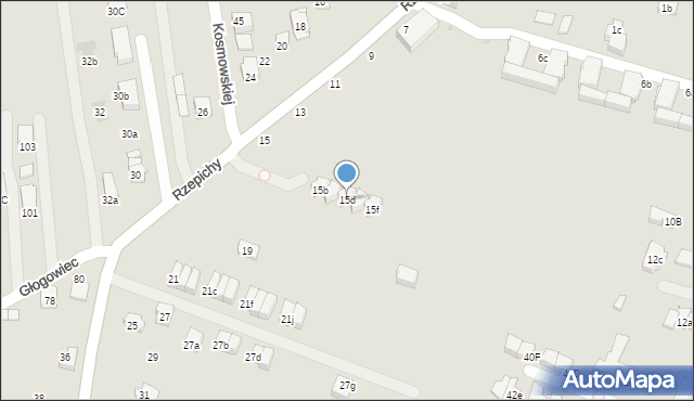 Kraków, Rzepichy, 15d, mapa Krakowa