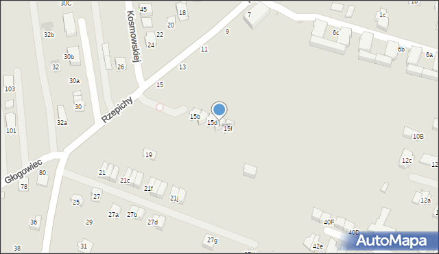 Kraków, Rzepichy, 15e, mapa Krakowa