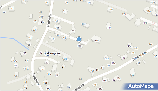 Kraków, Rzepichy, 35a, mapa Krakowa