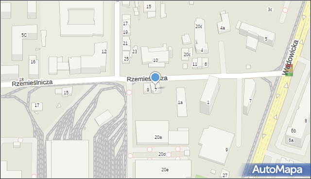 Kraków, Rzemieślnicza, 7, mapa Krakowa