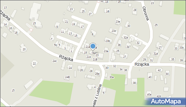 Kraków, Rżącka, 19a, mapa Krakowa