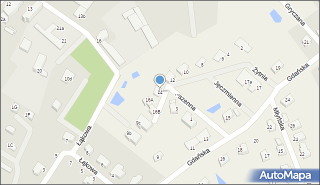 Krężoły, Rzepakowa, 14, mapa Krężoły