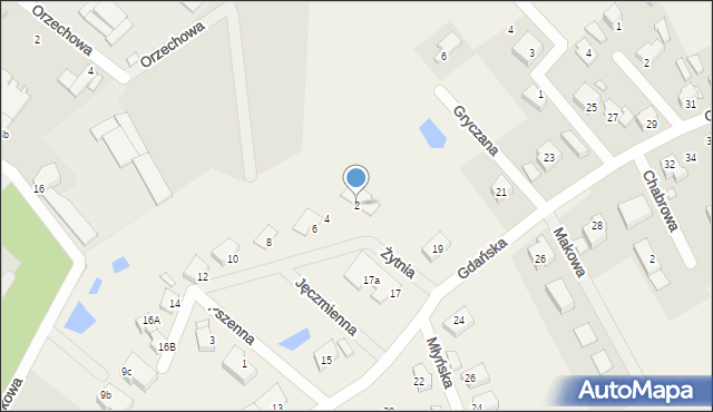 Krężoły, Rzepakowa, 2, mapa Krężoły