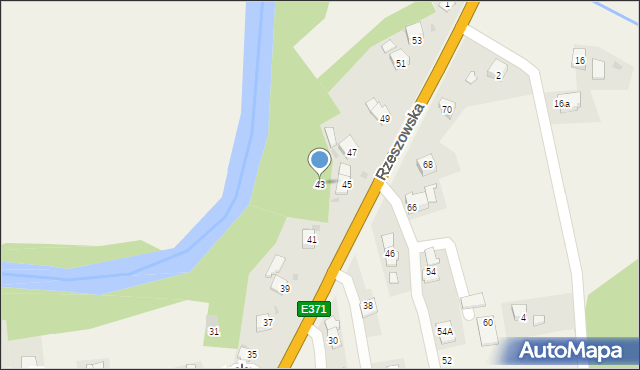 Krościenko Wyżne, Rzeszowska, 43, mapa Krościenko Wyżne