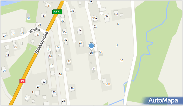 Krościenko Wyżne, Rzeszowska, 48, mapa Krościenko Wyżne